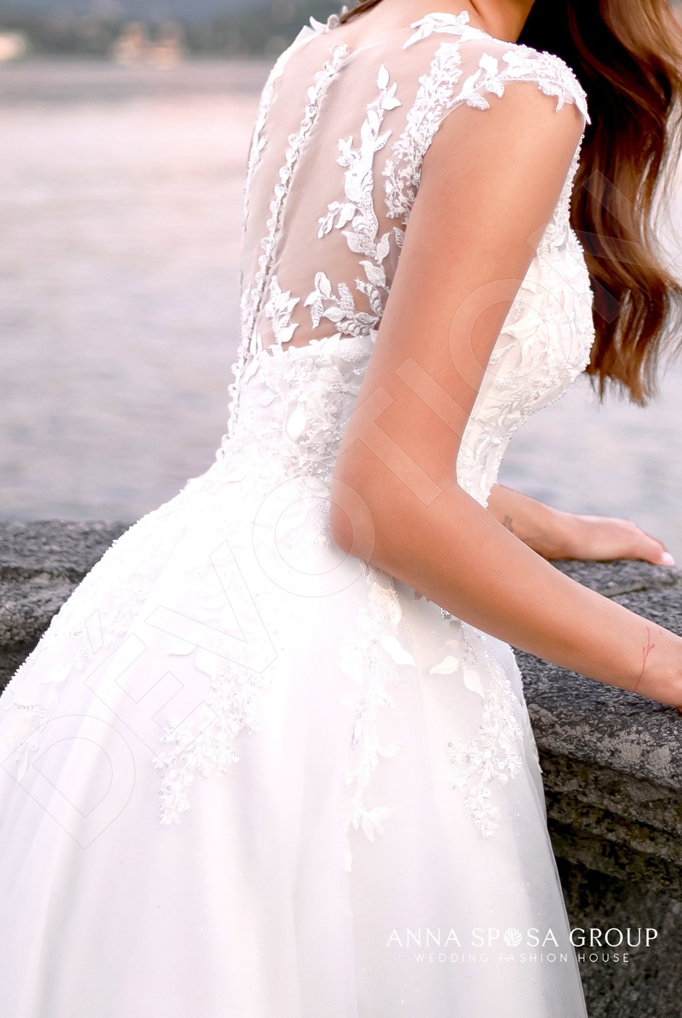 Manana A-line Illusion Milk Wedding dress