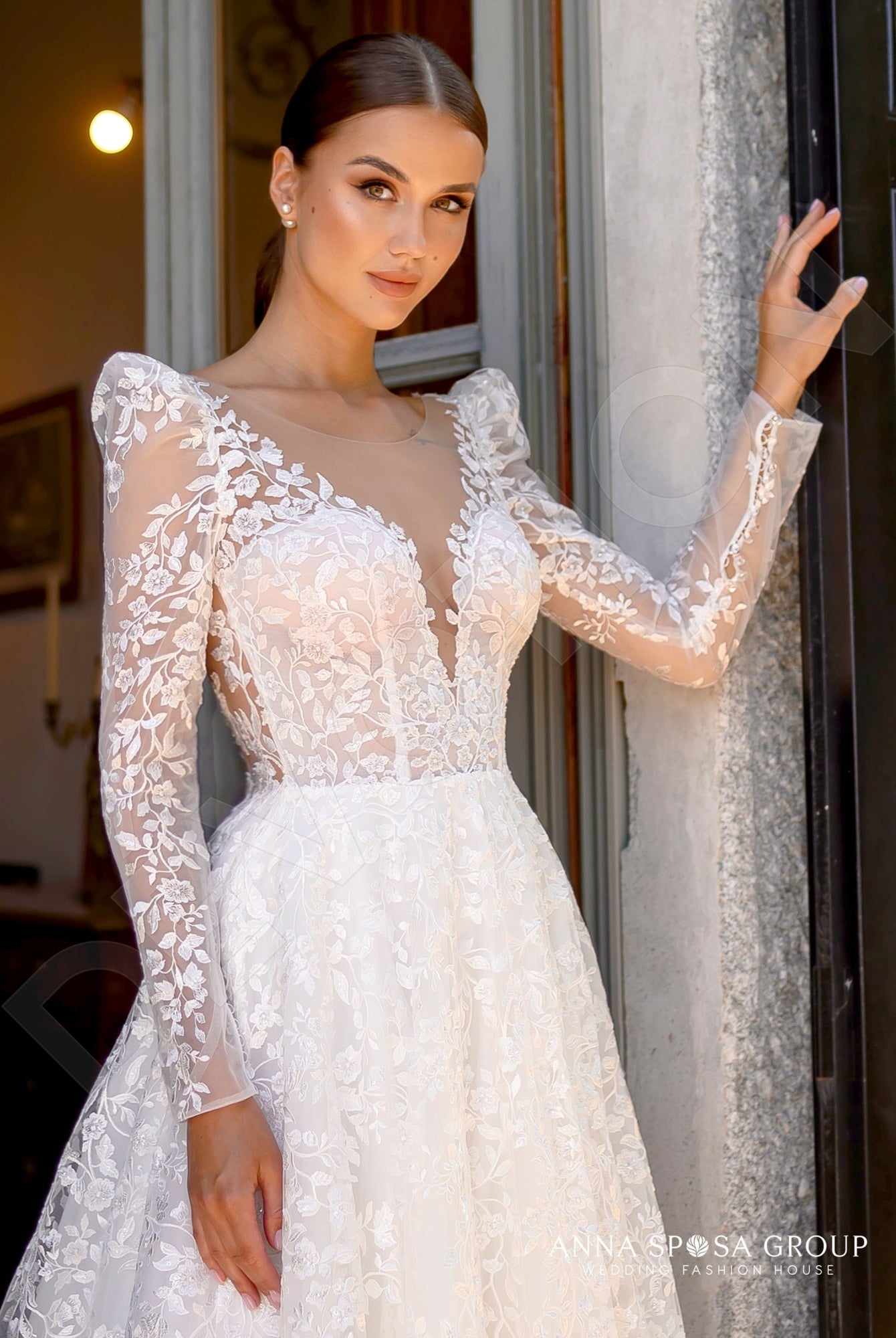 Mayn A-line Illusion Milk Wedding dress