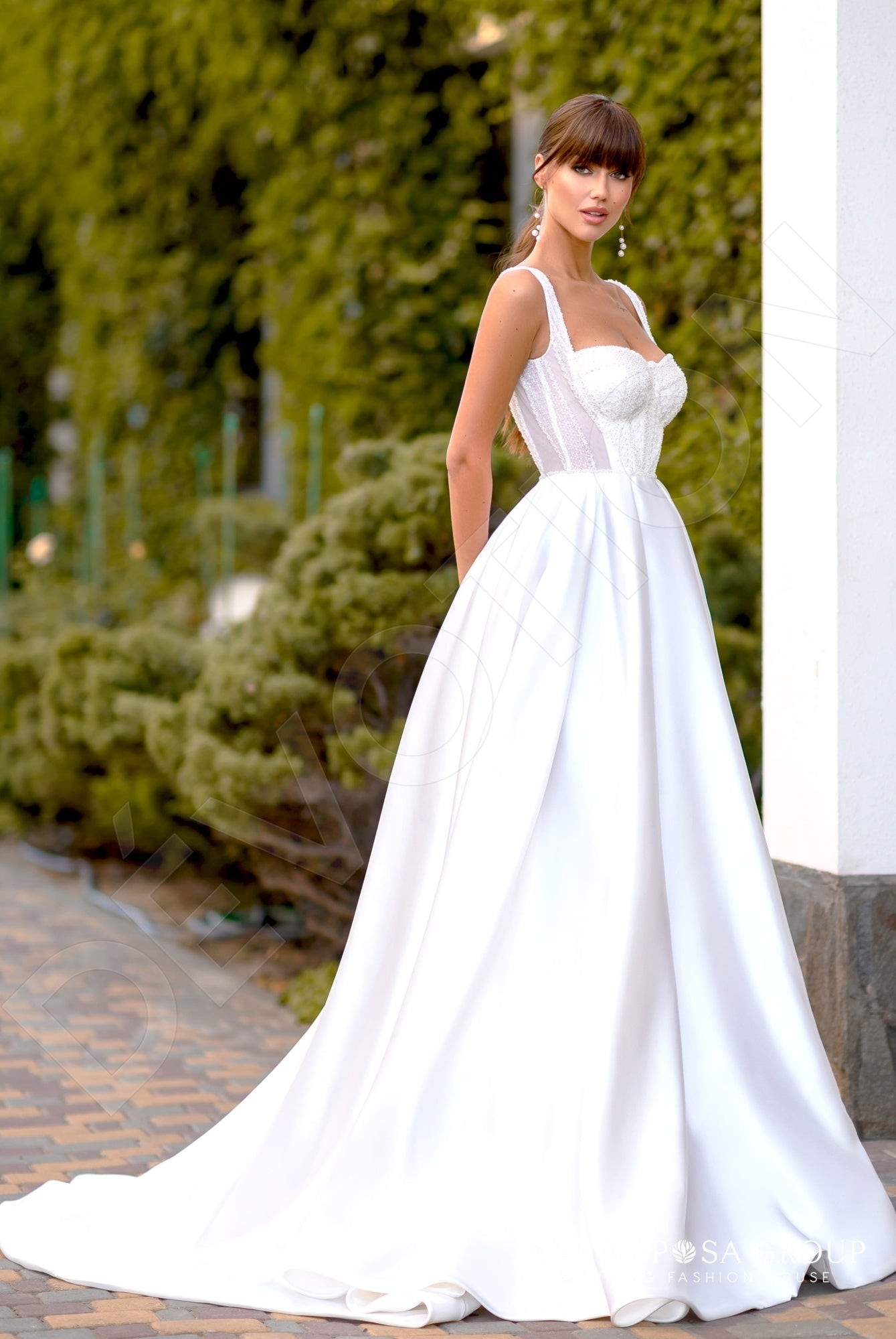 Songj A-line Sweetheart Milk Wedding dress