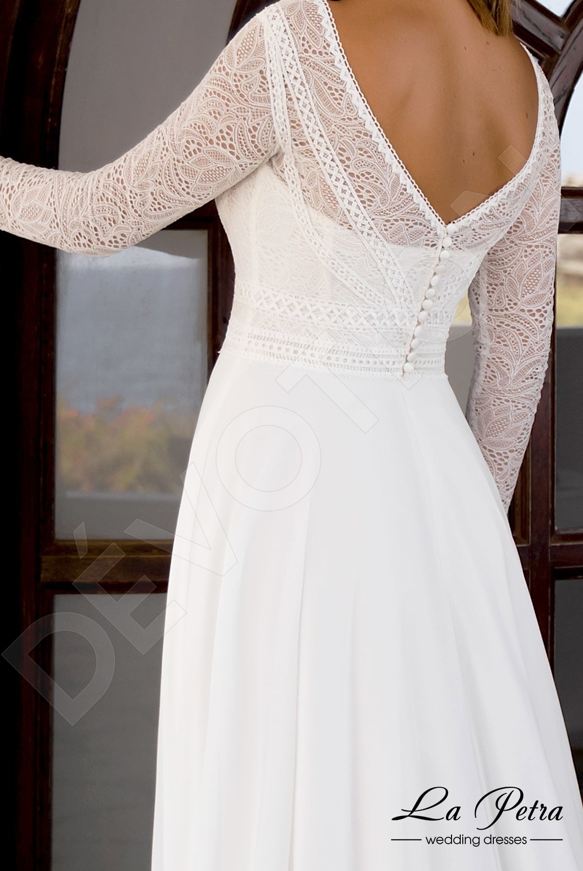 Anelma A-line V-neck Milk Wedding dress
