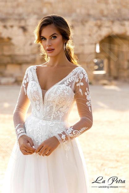 Pippa Open back A-line Long sleeve Wedding Dress 2
