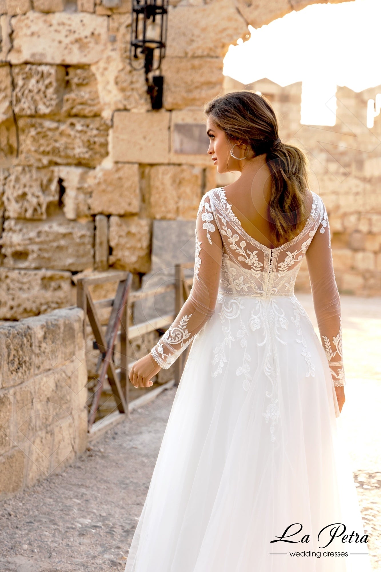 Pippa Open back A-line Long sleeve Wedding Dress 3