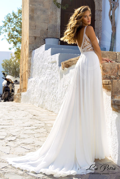 Siri Open back A-line Straps Wedding Dress Back
