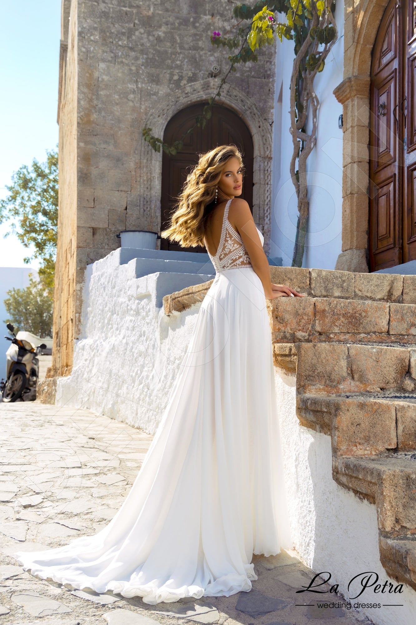 Siri A-line Illusion Milk Wedding dress