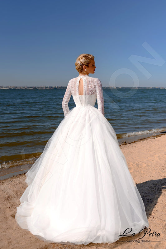 Lorelei A-line High neck Milk Wedding dress