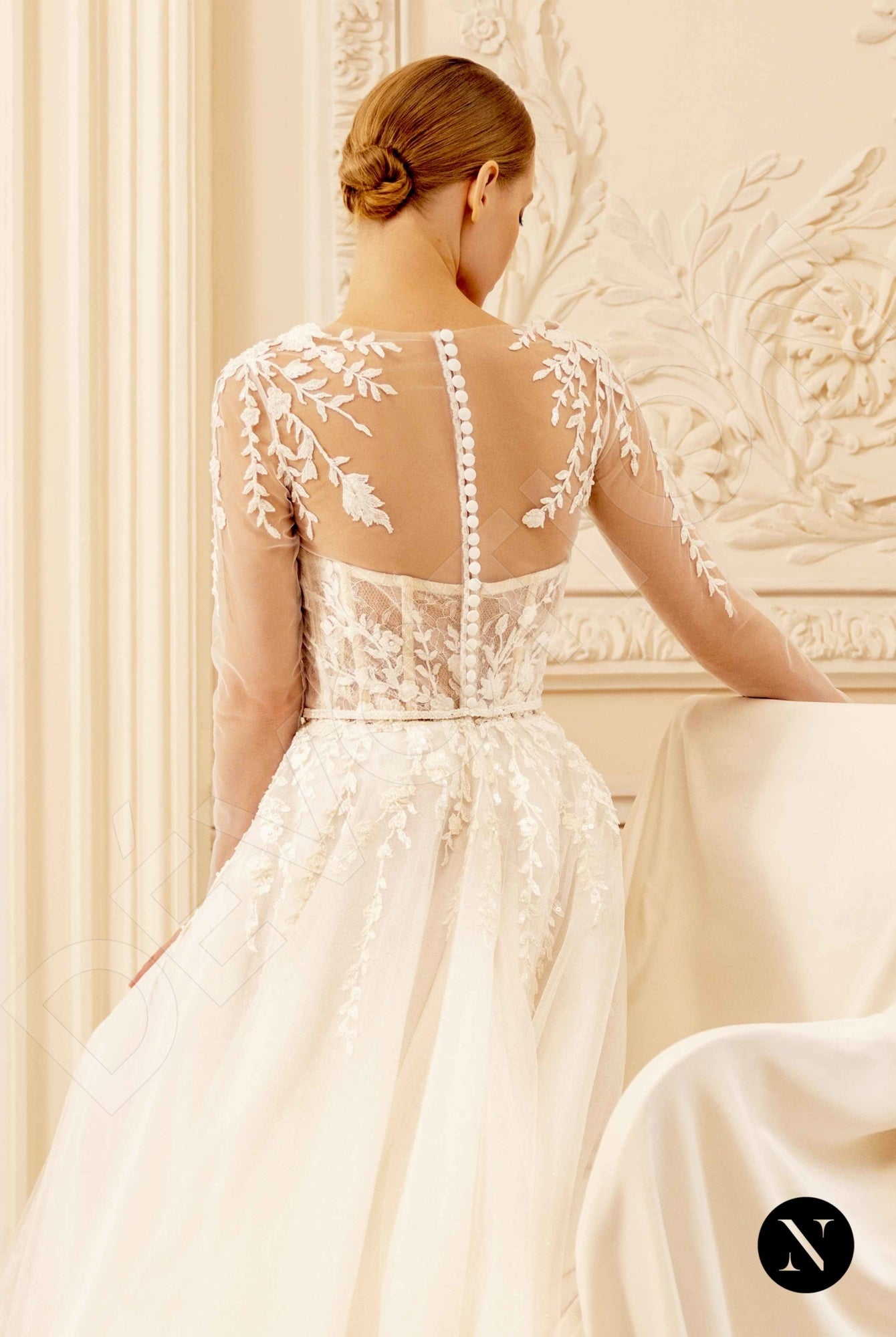 Edita A-line Sweetheart Nude Ivory Wedding dress