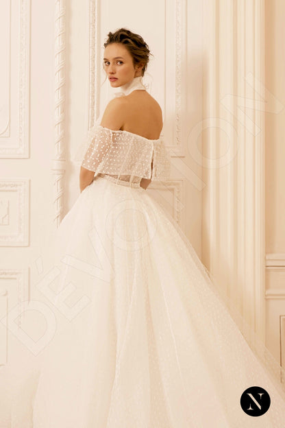 Estery Open back A-line Sleeveless Wedding Dress Back