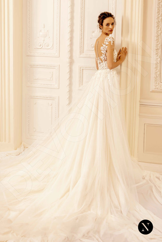 Judys A-line Illusion Nude Ivory Wedding dress