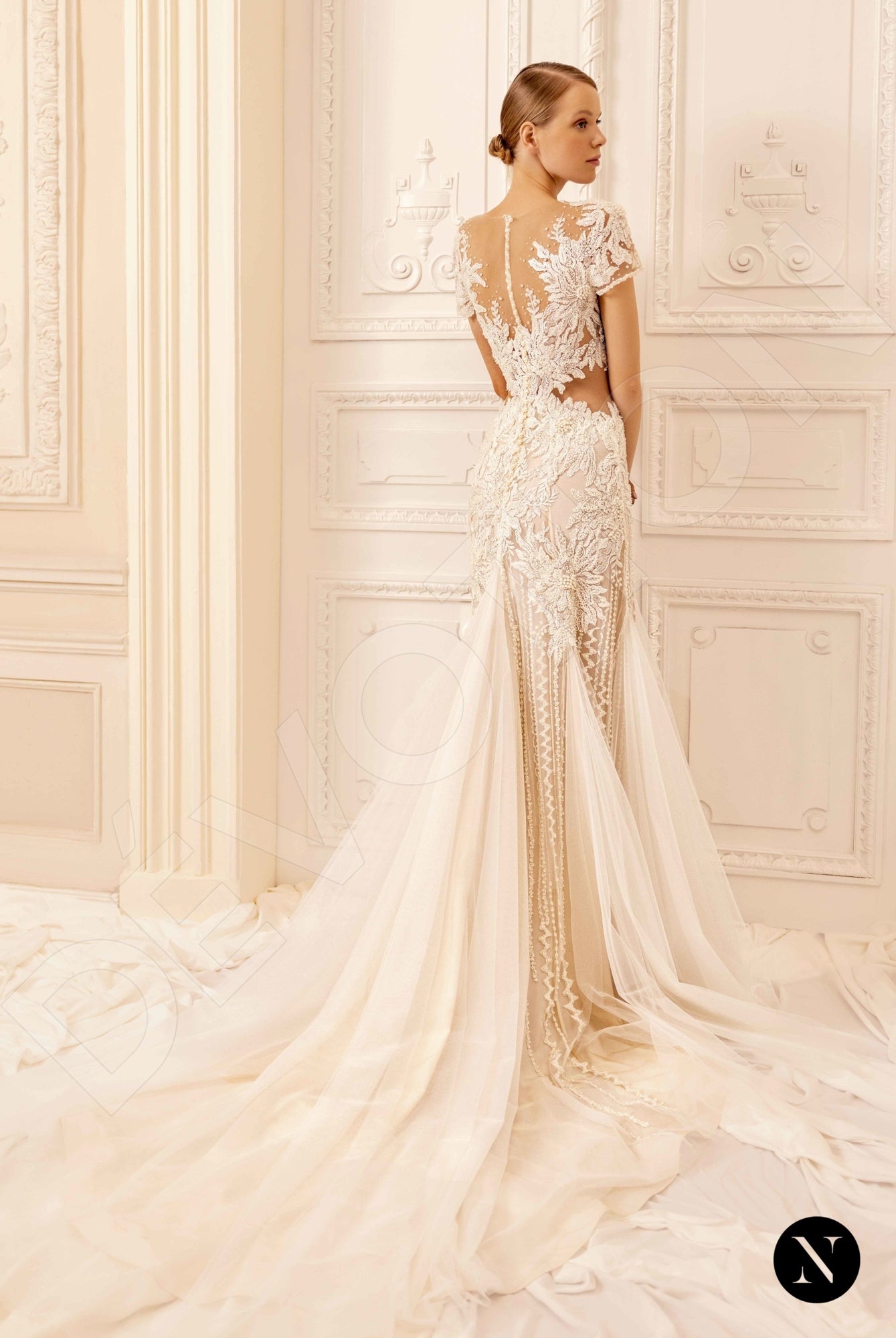 Kate Trumpet/Mermaid Illusion Nude Wedding dress