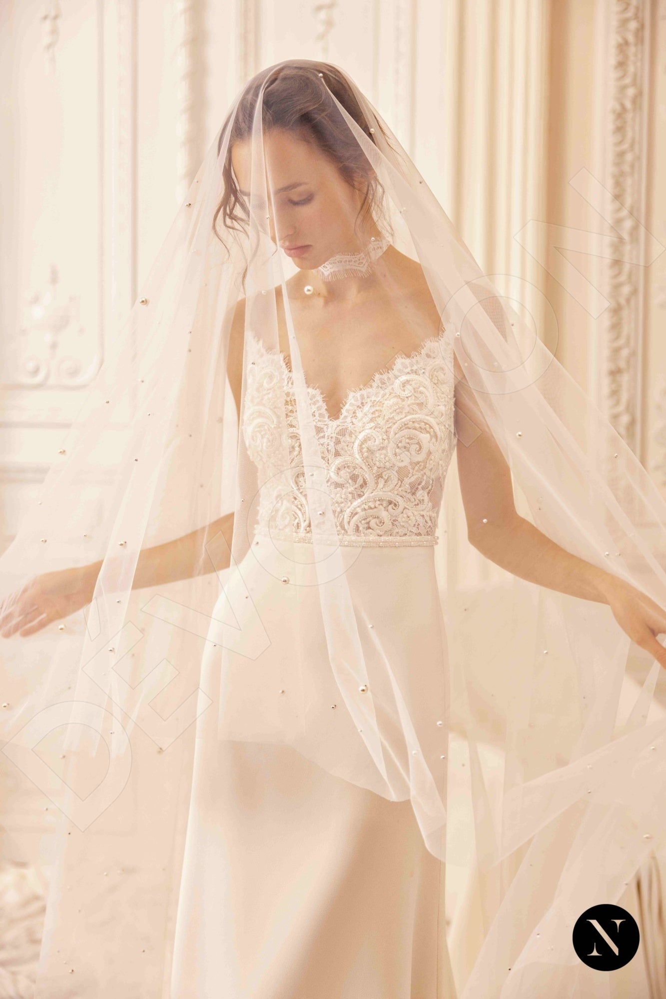 Lucy Open back Trumpet/Mermaid Straps Wedding Dress 4