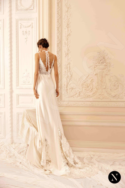 Lucy Open back Trumpet/Mermaid Straps Wedding Dress 6