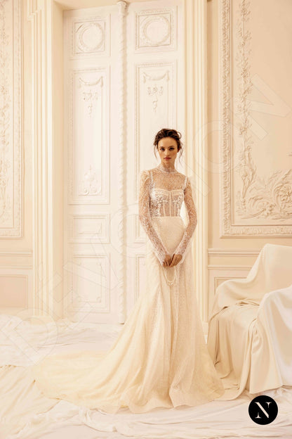 Nava Full back Trumpet/Mermaid Long sleeve Wedding Dress 7