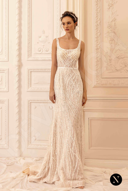 Rachel Open back A-line Straps Wedding Dress Front