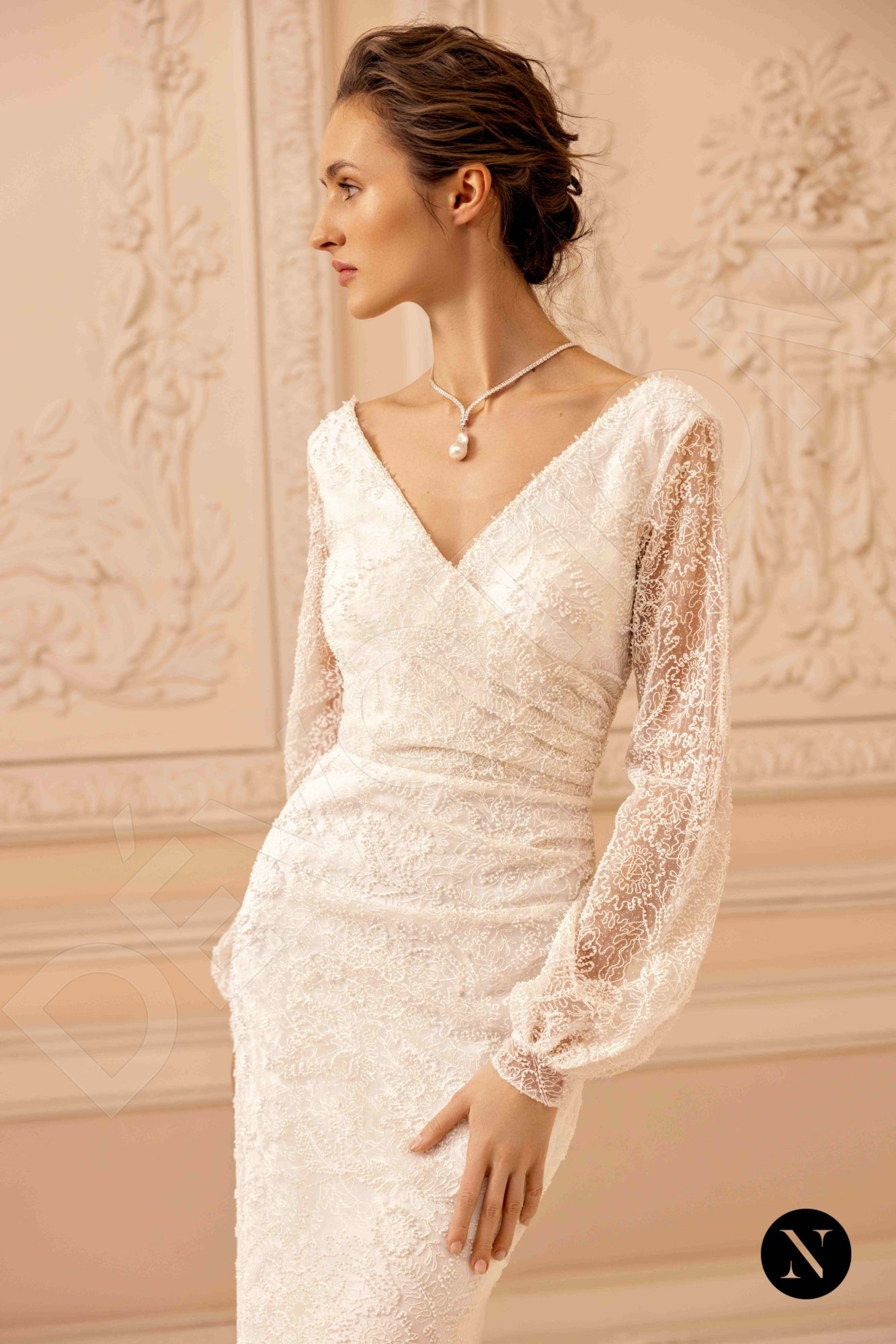 Selena Open back Trumpet/Mermaid Long sleeve Wedding Dress 2