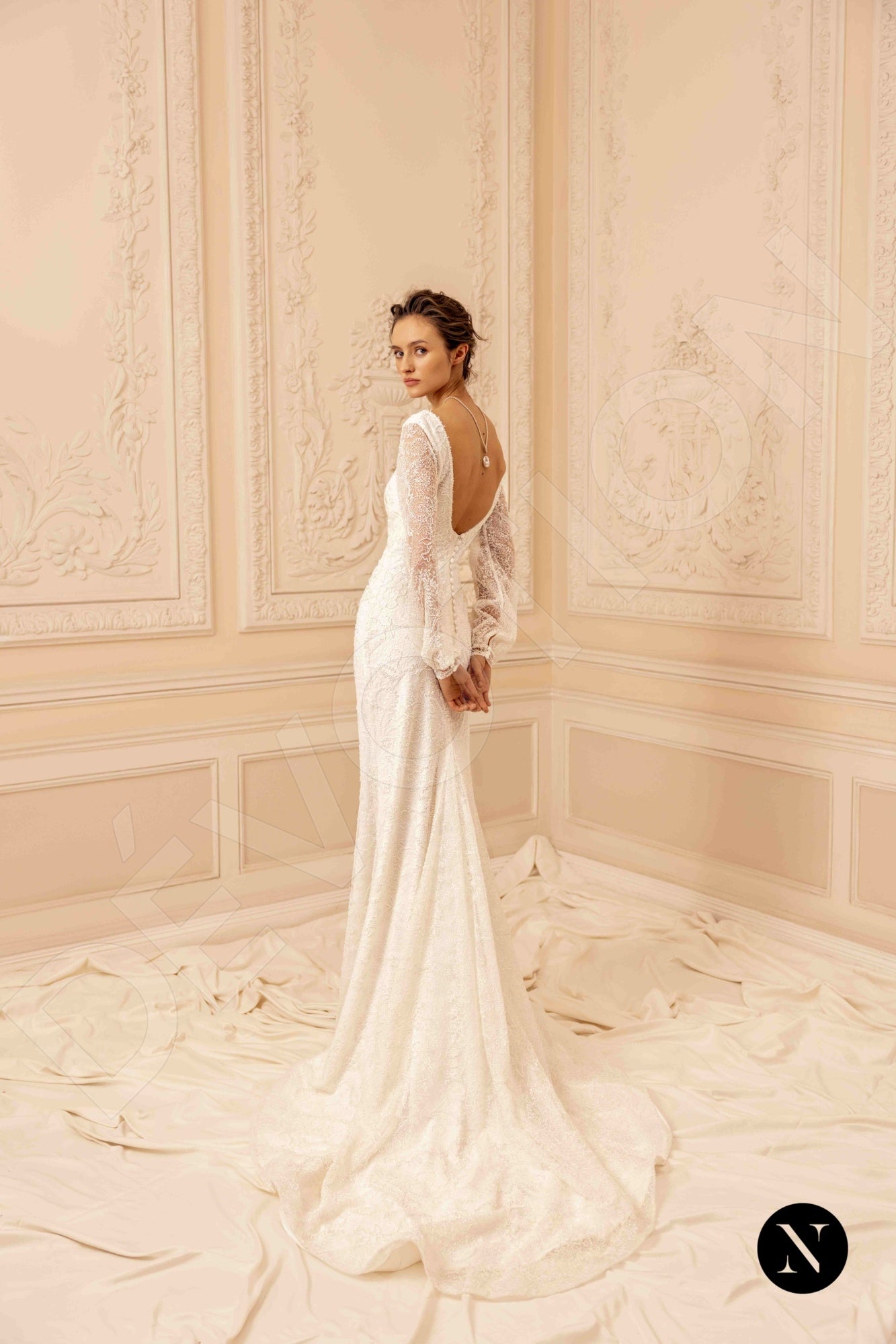 Selena Open back Trumpet/Mermaid Long sleeve Wedding Dress 6