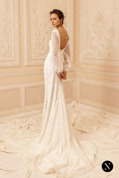 Selena Open back Trumpet/Mermaid Long sleeve Wedding Dress Back