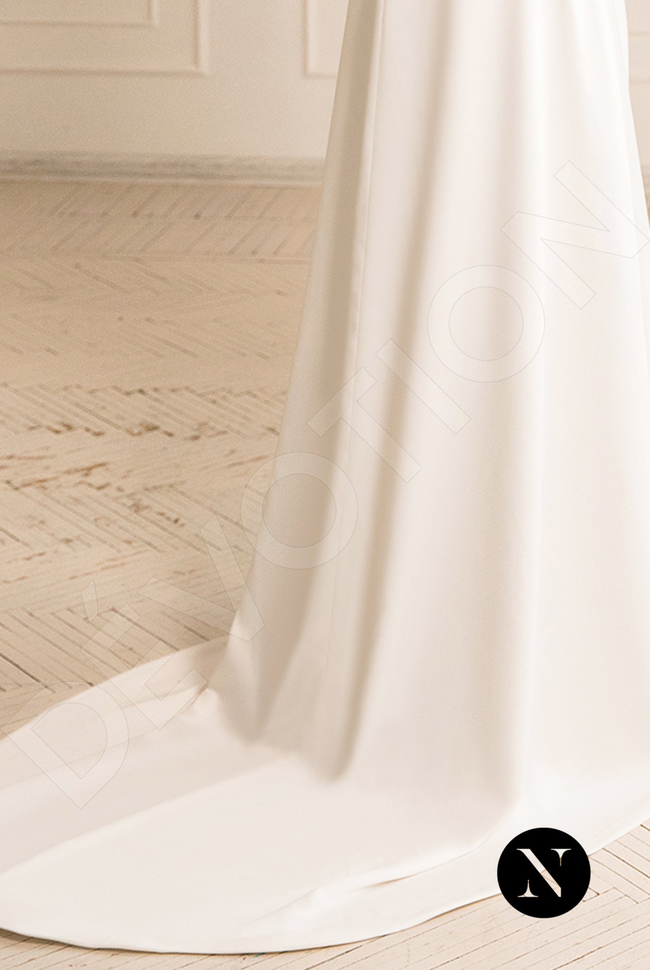 Gabanna Shine A-line Boat/Bateau Milk Wedding dress