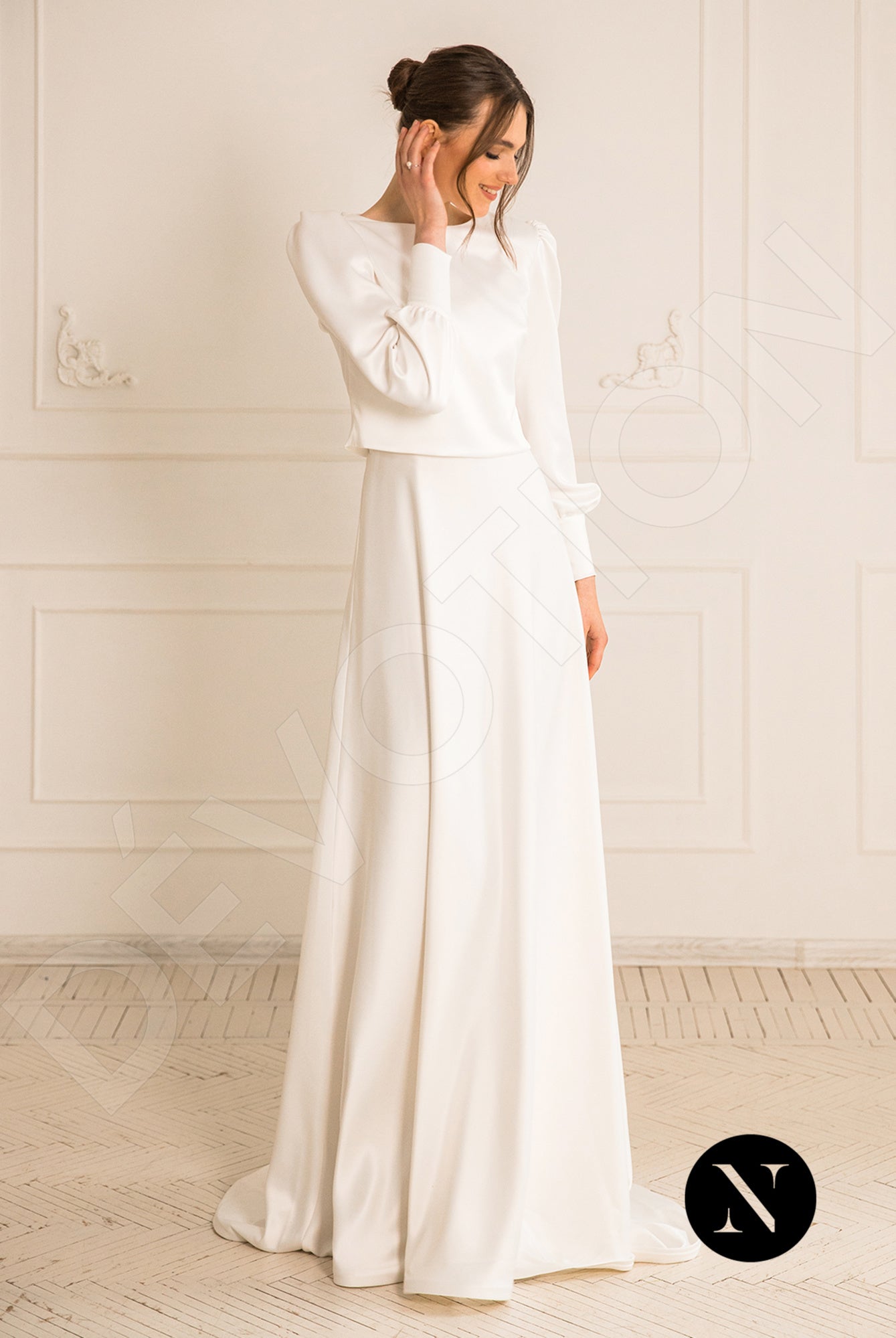 Gabanna Shine Full back A-line Straps Wedding Dress Front