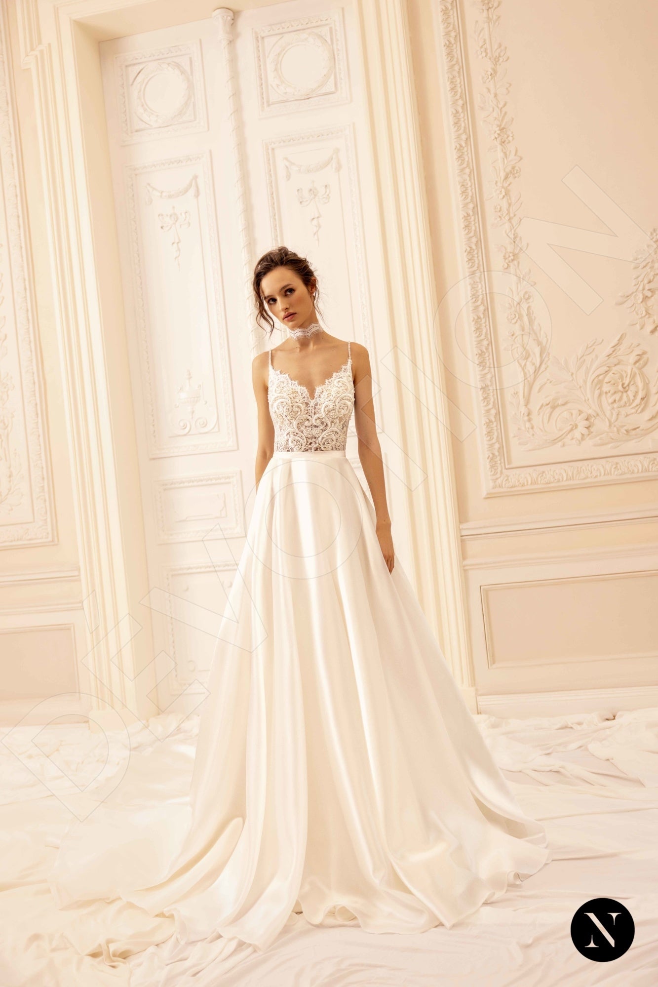 Tiffania Open back A-line Straps Wedding Dress 7