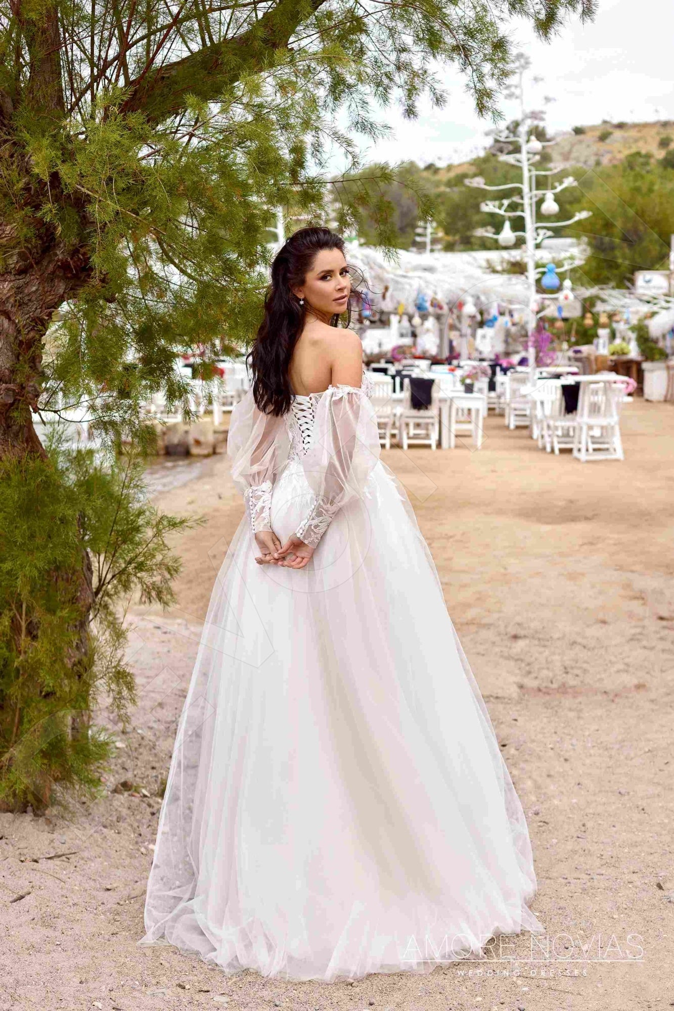 Cameron Open back A-line Strapless Wedding Dress 6