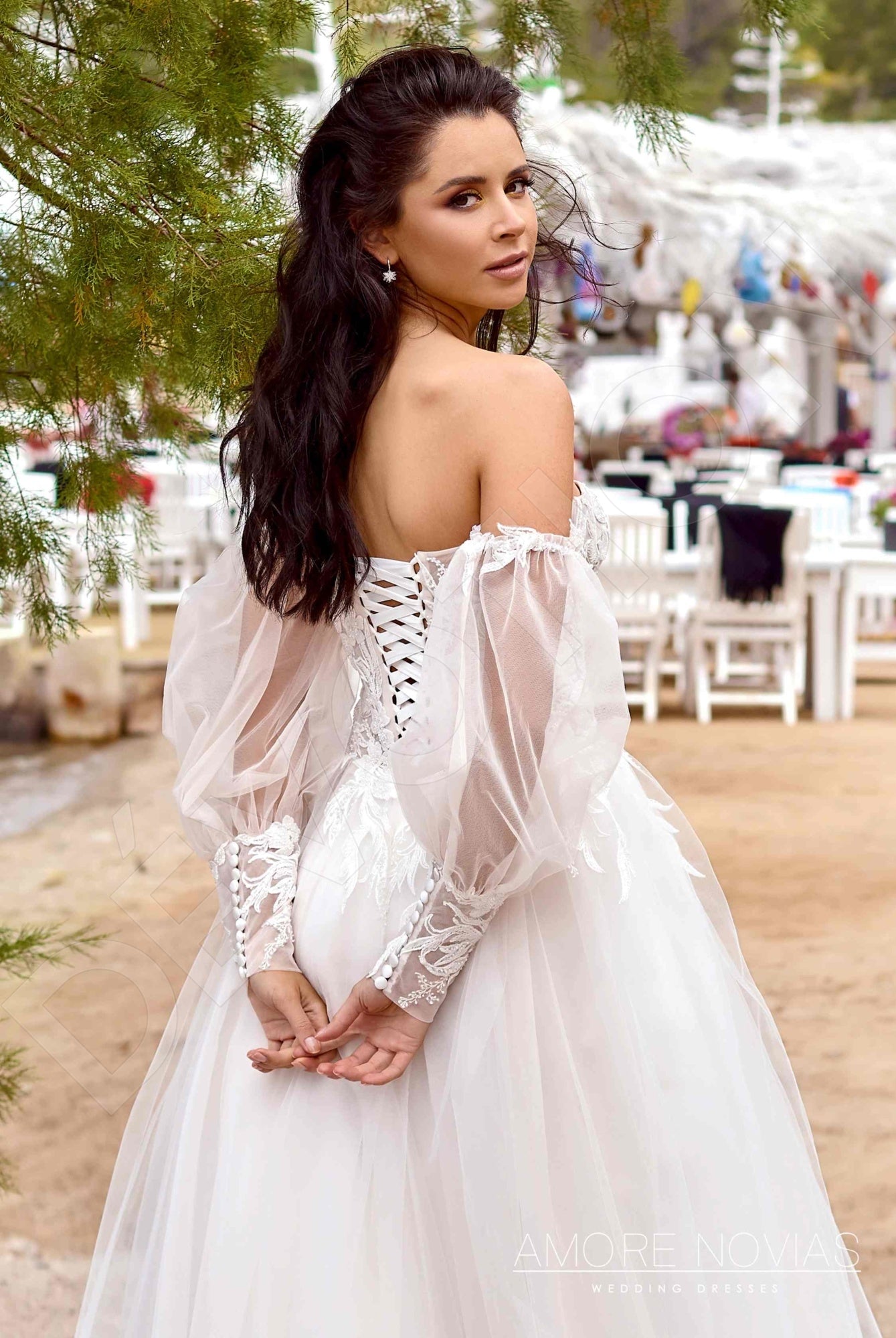 Cameron A-line Sweetheart Milk Blush Wedding dress