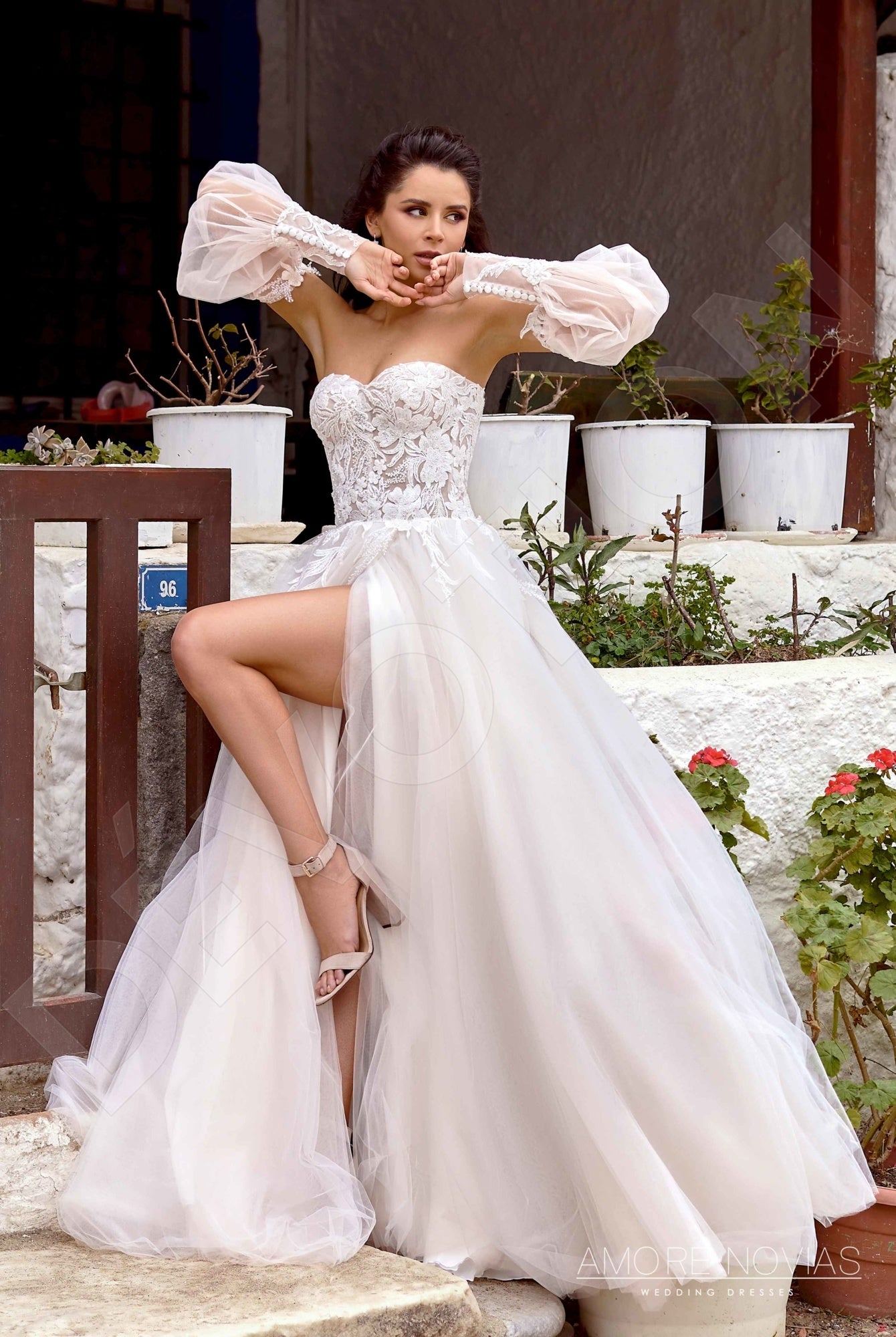 Cameron A-line Sweetheart Milk Blush Wedding dress