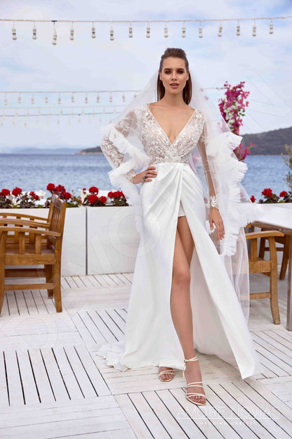 Spencer Full back A-line Long sleeve Wedding Dress 8