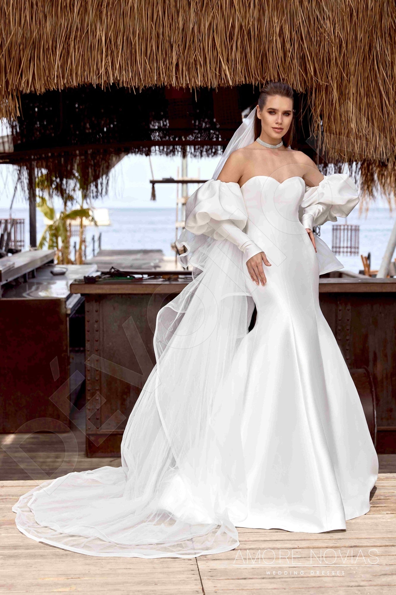 Steph Open back Trumpet/Mermaid Strapless Wedding Dress 9