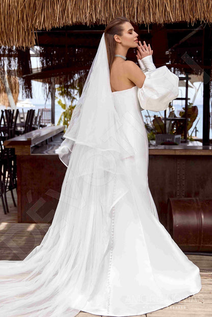 Steph Open back Trumpet/Mermaid Strapless Wedding Dress Back