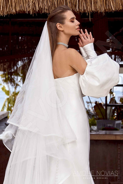 Steph Open back Trumpet/Mermaid Strapless Wedding Dress 4
