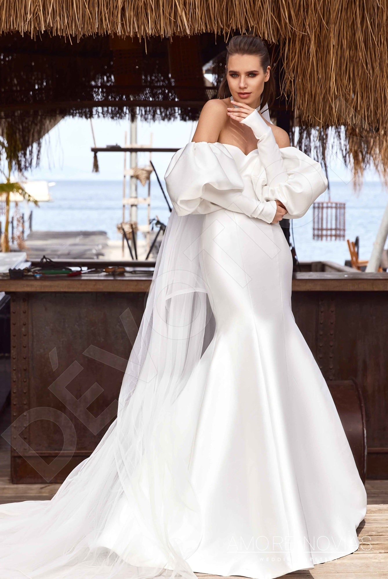 Steph Open back Trumpet/Mermaid Strapless Wedding Dress 5