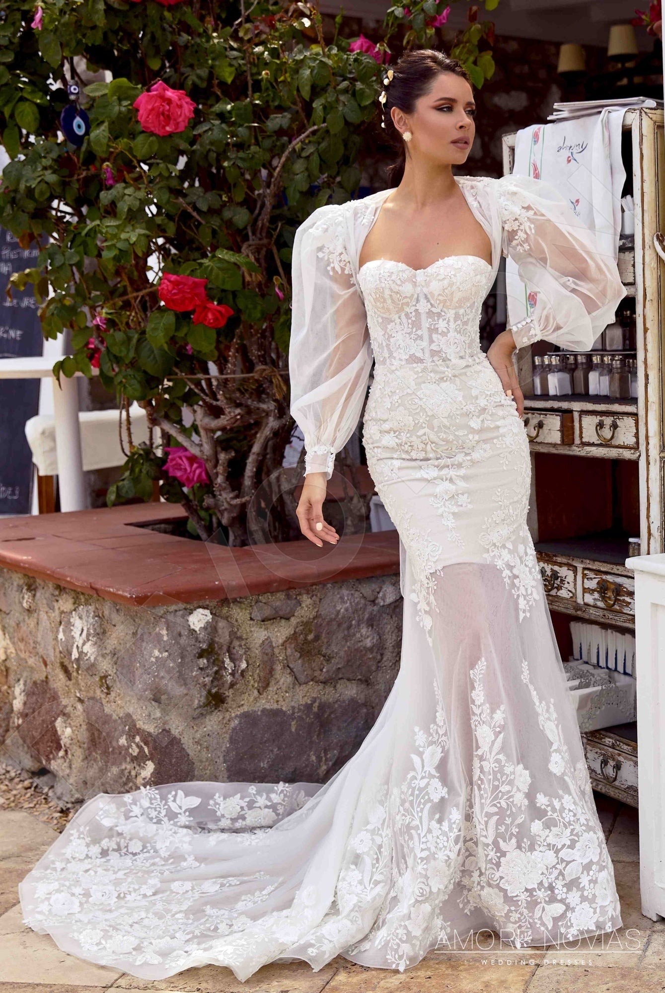 Lou Open back Trumpet/Mermaid Strapless Wedding Dress 7