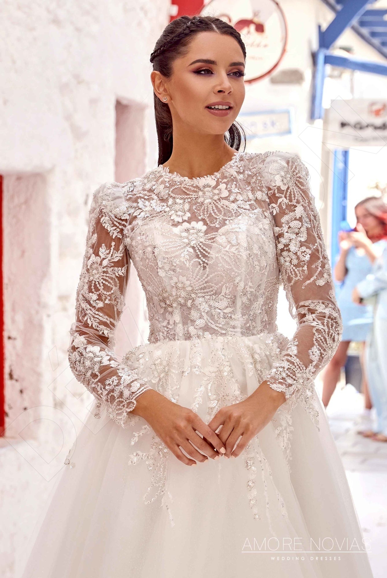 Joanie Full back Princess/Ball Gown Long sleeve Wedding Dress 4
