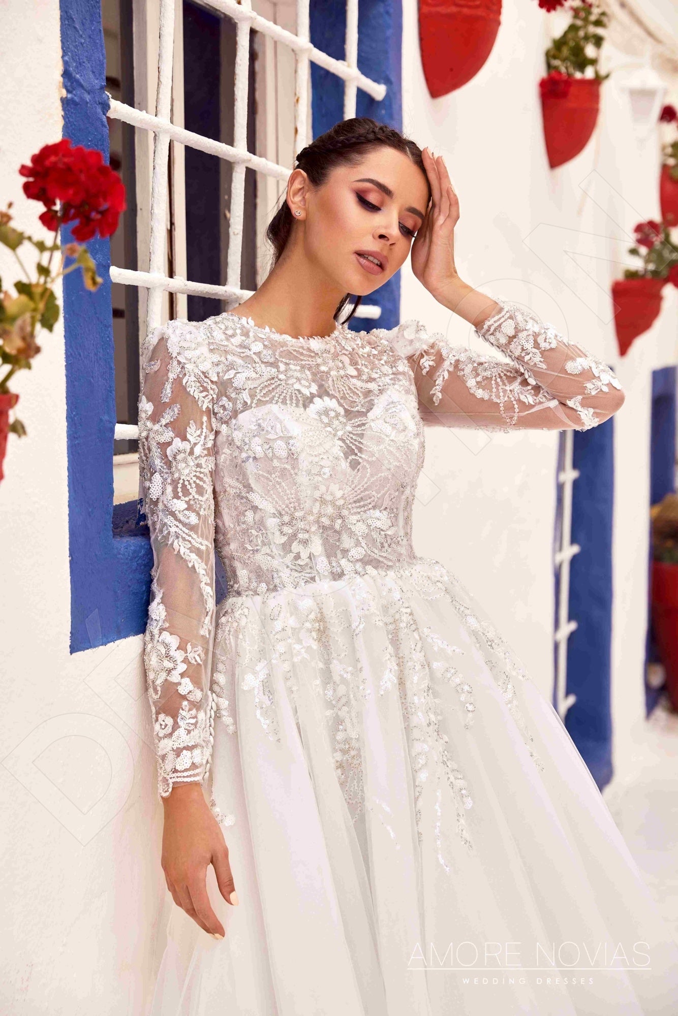Joanie Full back Princess/Ball Gown Long sleeve Wedding Dress 2