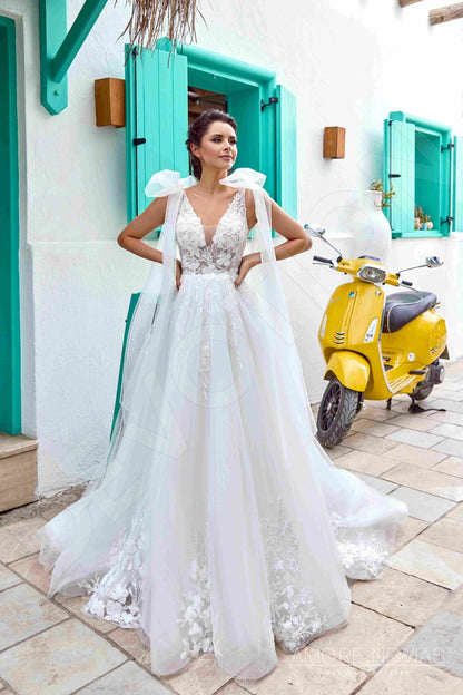 Ronda Open back A-line Straps Wedding Dress 8