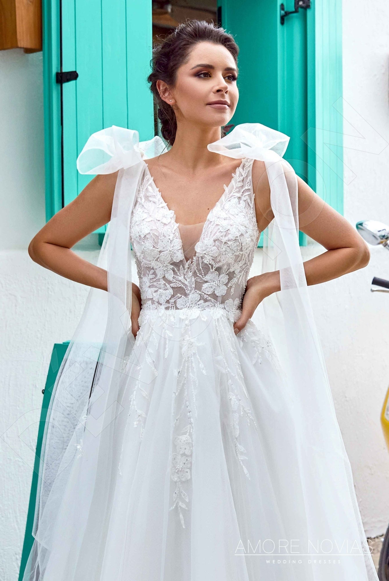 Ronda Open back A-line Straps Wedding Dress 5