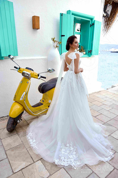 Ronda Open back A-line Straps Wedding Dress 7