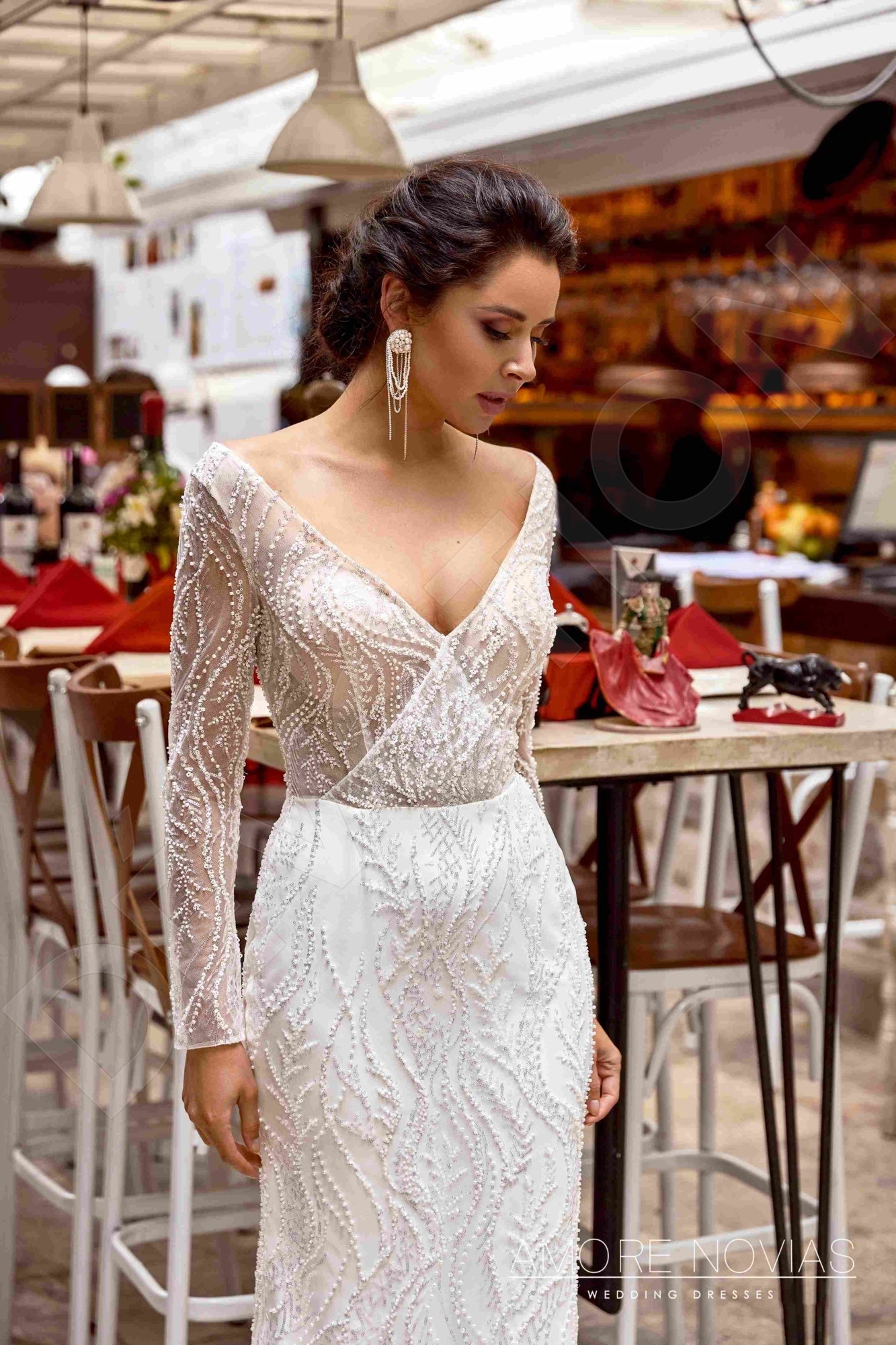 Jackie Open back Trumpet/Mermaid Long sleeve Wedding Dress 2