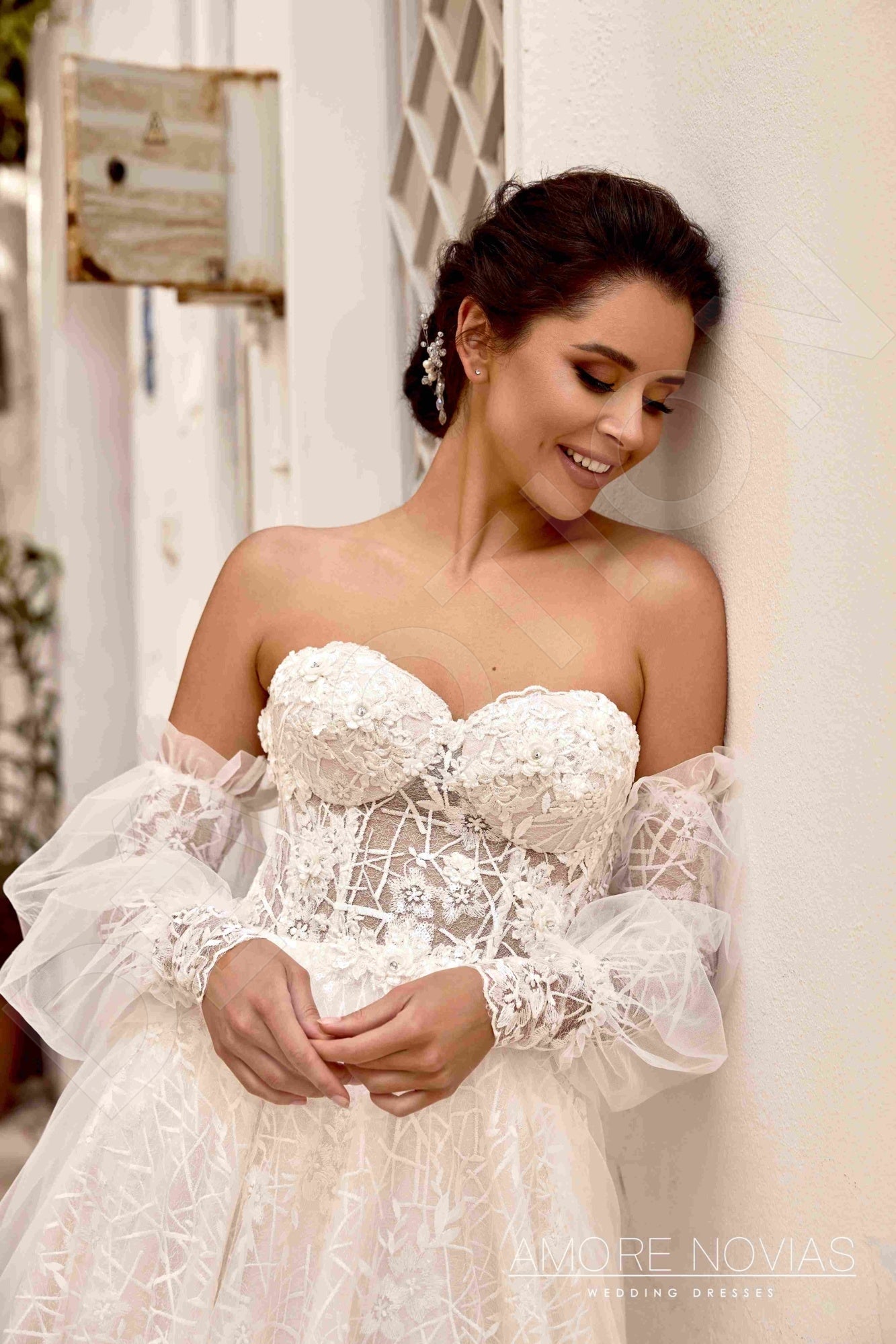 Simi Princess/Ball Gown Sweetheart Milk Blush Wedding dress