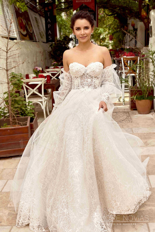 Simi Princess/Ball Gown Sweetheart Milk Blush Wedding dress