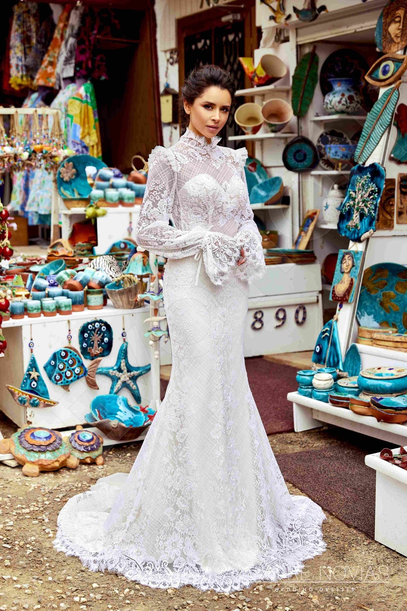 Alana Open back Trumpet/Mermaid Long sleeve Wedding Dress 8