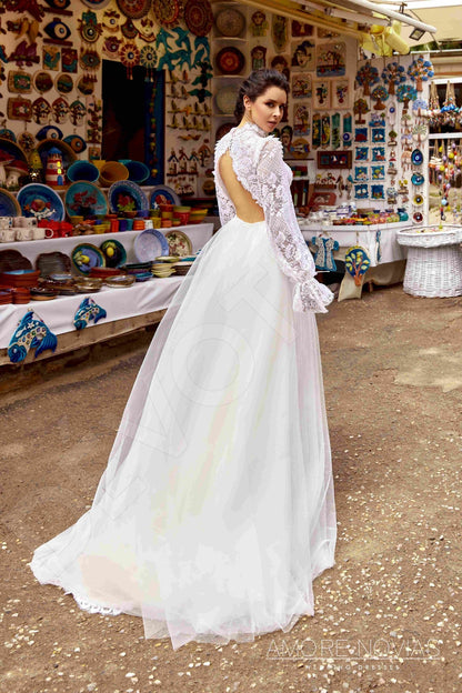 Alana Open back Trumpet/Mermaid Long sleeve Wedding Dress 9