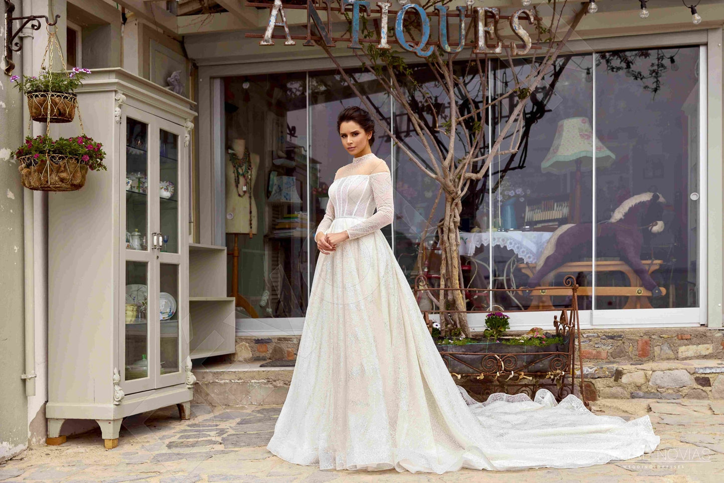 Lindsay Full back Princess/Ball Gown Long sleeve Wedding Dress 9