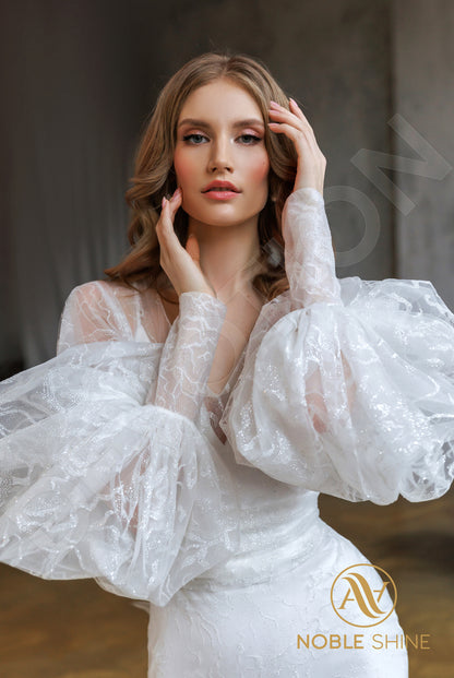 Biddi Full back Trumpet/Mermaid Long sleeve Wedding Dress 7