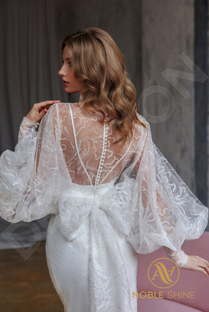 Biddi Full back Trumpet/Mermaid Long sleeve Wedding Dress 3