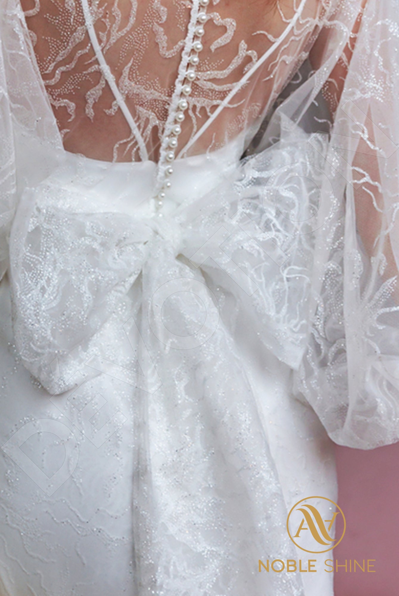 Biddi Full back Trumpet/Mermaid Long sleeve Wedding Dress 8