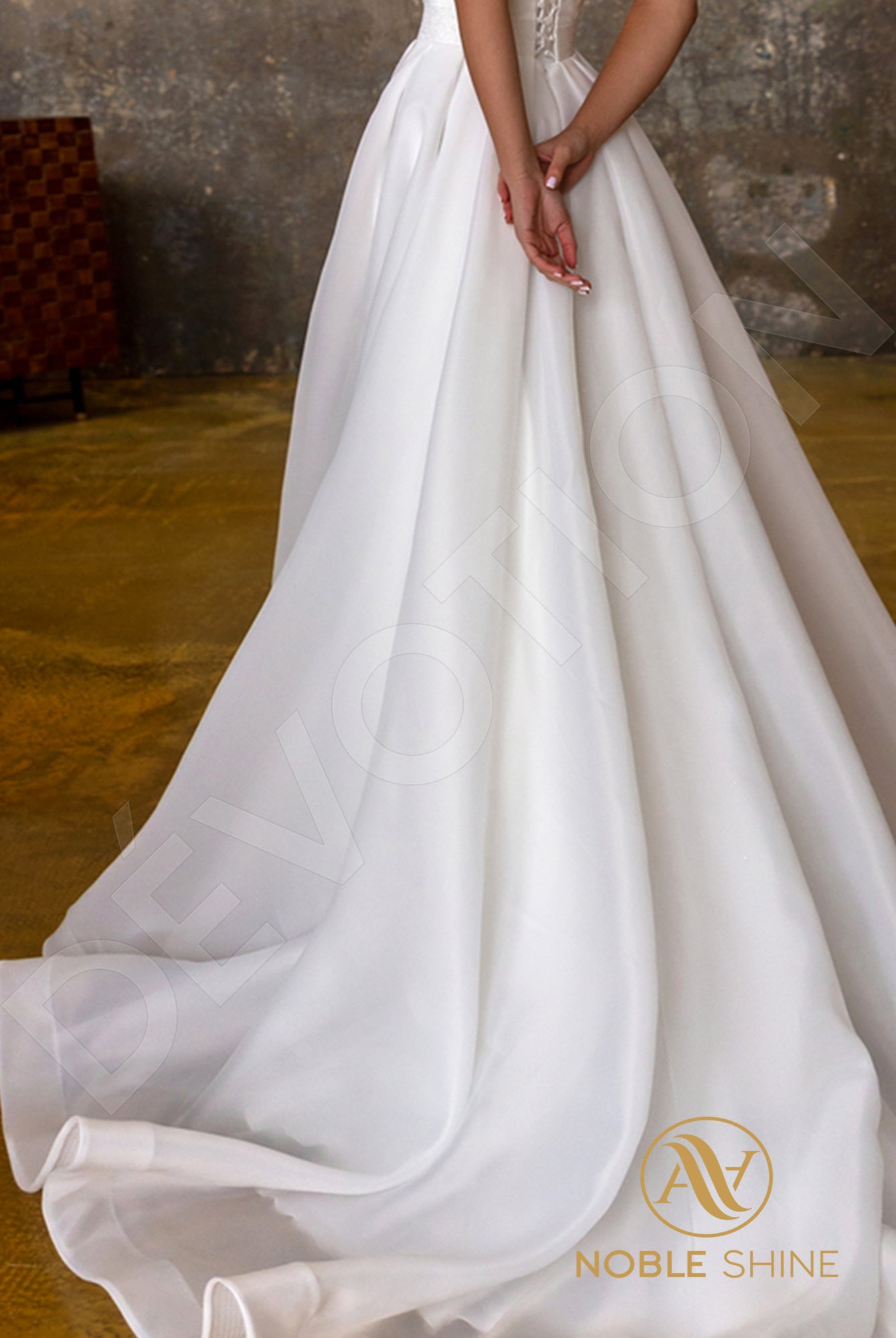 Komina Open back A-line Strapless Wedding Dress 6