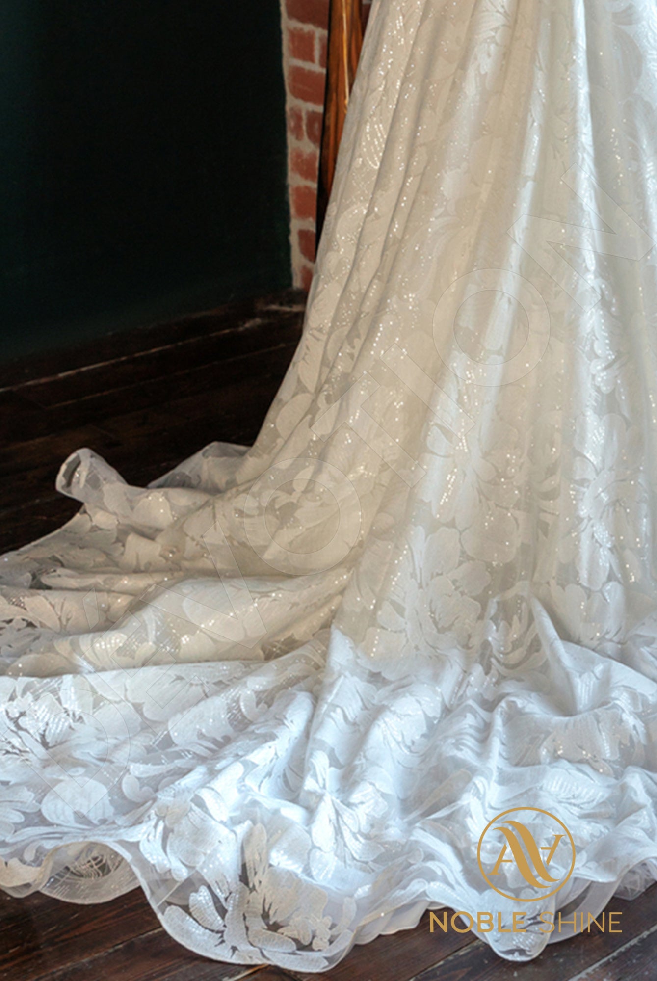 Talalla Open back A-line Half sleeve Wedding Dress 4