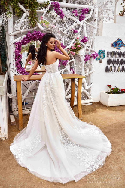 Casey Open back A-line Strapless Wedding Dress 7