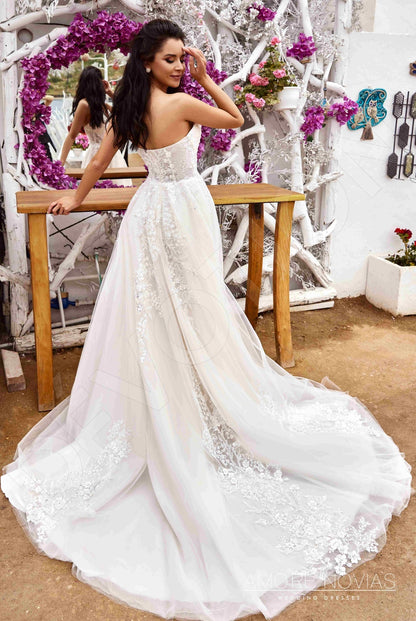 Casey Open back A-line Strapless Wedding Dress Back